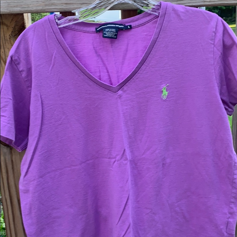 Purple V-neck Tee Ralph Lauren Sport